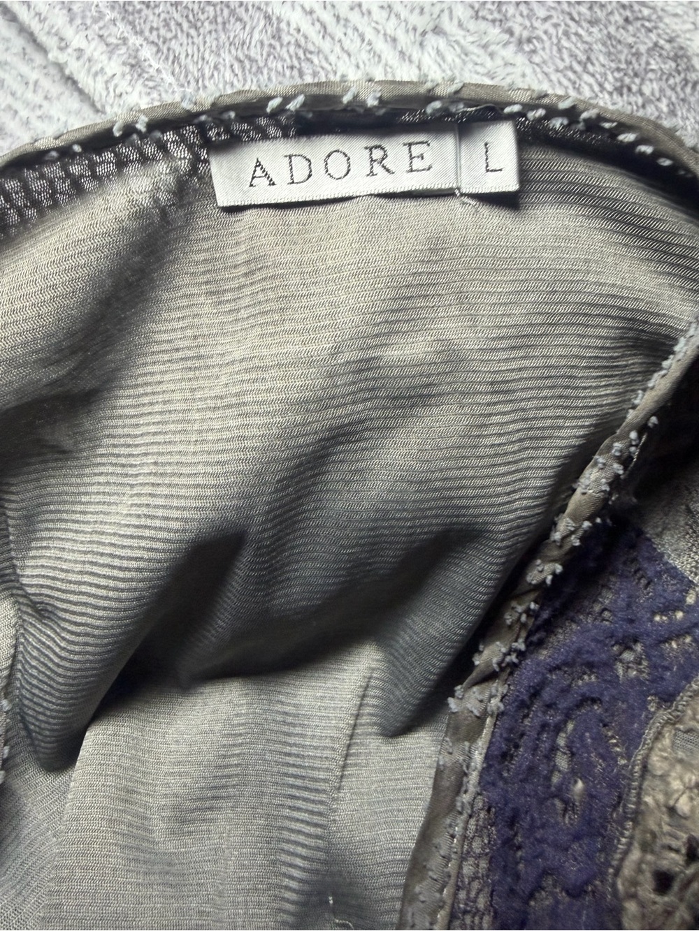 Adore Lace Textured Patchwork Boho Artsy Fairycore Whimsy Tunic Large. - Picture 6 of 7